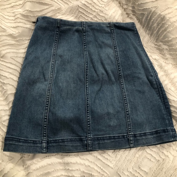 Free people denim high waist skirt - Picture 2 of 6